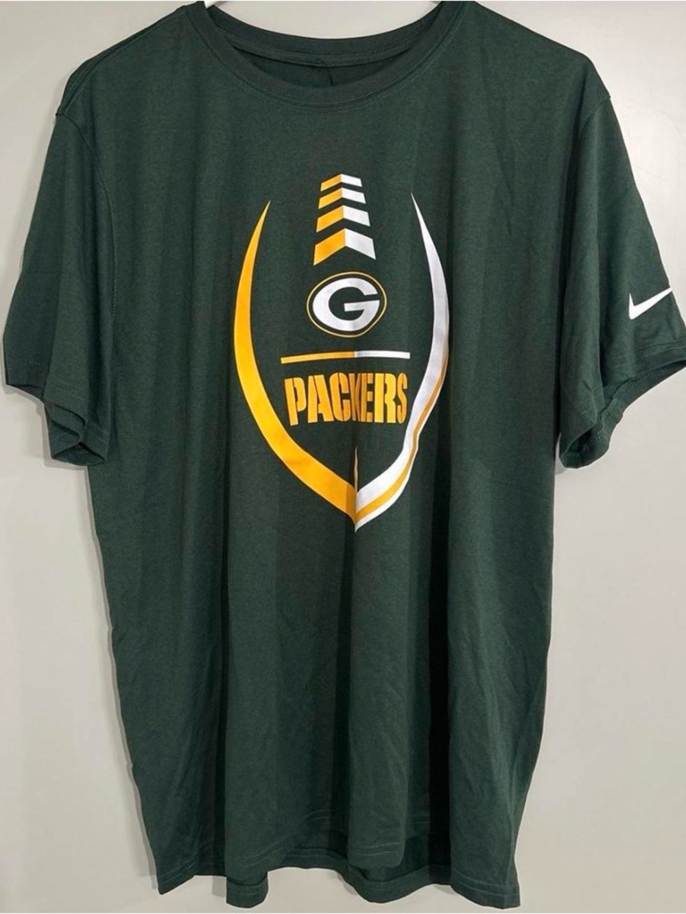 Nike Green Green Bay Packers Logo Short Sleeve Tee